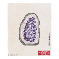 Lucky Lotus Needlepoint Amethyst Geode Needlepoint Canvas