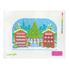 Lucky Lotus Needlepoint Ice Rink Needlepoint Canvas