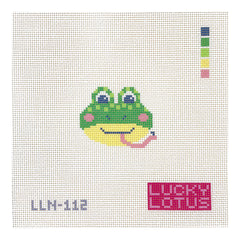 Lucky Lotus Needlepoint Lucky Littles Frog Needlepoint Canvas