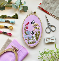 M Creative J Butterfly Garden Embroidery Kit