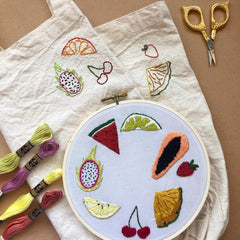 M Creative J Fruit Peel Stick and Stitch Embroidery Patterns