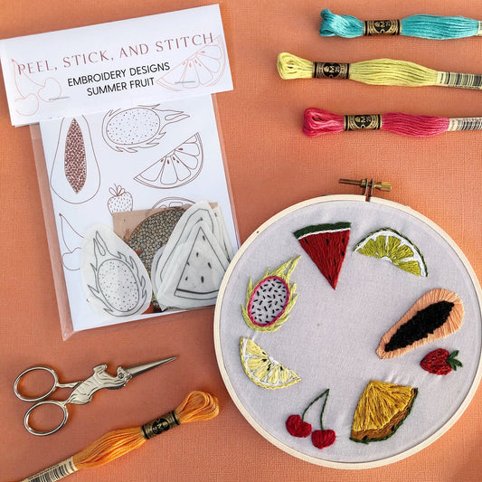 M Creative J Fruit Peel Stick and Stitch Embroidery Patterns