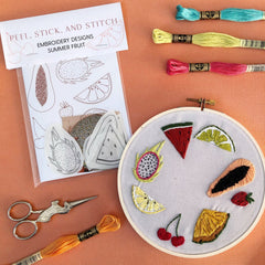 M Creative J Fruit Peel Stick and Stitch Embroidery Patterns