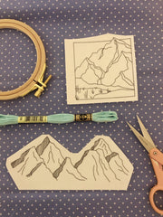 M Creative J Mountains Peel Stick and Stitch Embroidery Patterns