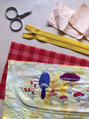 M Creative J Mushroom Peel Stick and Stitch Embroidery Patterns