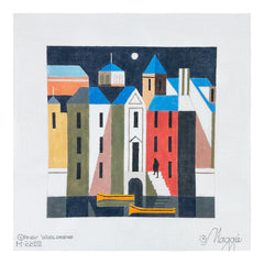 Maggie Co Andy Wooldridge Town Quay Warf Needlepoint Canvas