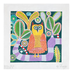 Maggie Co Gill Bond Large Hoot Needlepoint Canvas