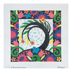 Maggie Co Jane Sassaman Wee Tree Needlepoint Canvas