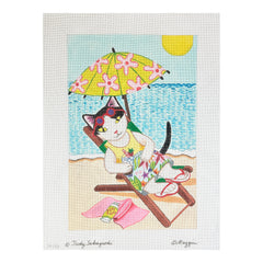 Maggie Co Judy Sakaguchi Timmy on the Beach Needlepoint Canvas