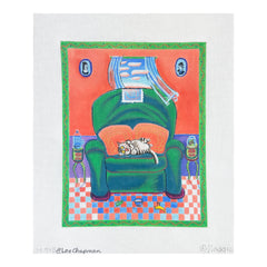 Maggie Co Lee Chapman Rollover Cat Needlepoint Canvas