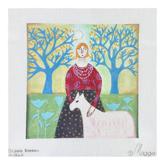 Maggie Co Leslie Barron Linda's Pearls Needlepoint Canvas