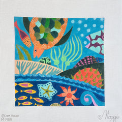 Maggie Co Lisa Houck Seashells & Starfish Needlepoint Canvas