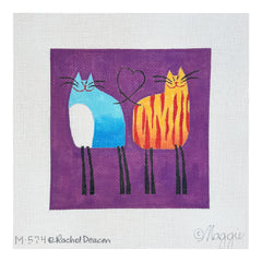Maggie Co Rachel Deacon Feline Friends Needlepoint Canvas