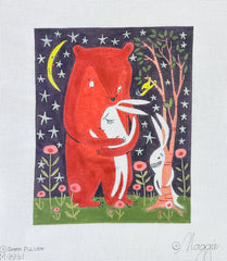 Maggie Co Sara Pulver Bear Hugs Needlepoint Canvas