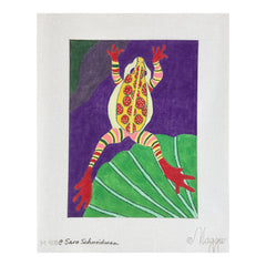 Maggie Co Sara Schneidman Jumping Frog Needlepoint Canvas