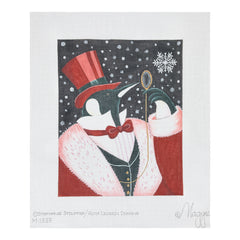 Maggie Co Stephanie Stougger Ruth Levison Designs Dapper Penguin Needlepoint Canvas
