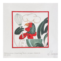 Maggie Co Stephanie Stougger Ruth Levison Designs Rooster Chef Whisk Needlepoint Canvas
