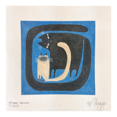 Maggie Co Terry Runyan Contrast Cats Needlepoint Canvas