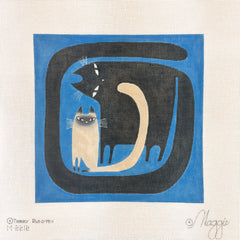 Maggie Co Terry Runyan Contrast Cats Needlepoint Canvas