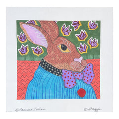 Maggie Co Vanessa Julian Cornell Crawford Bunny Needlepoint Canvas