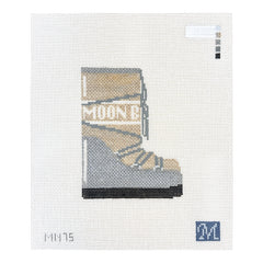 Maura Nolan Designs Moon Boot in Silver Needlepoint Canvas