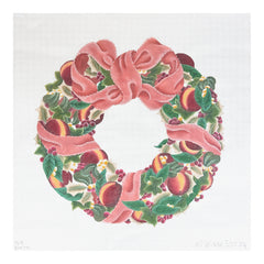 Melissa Shirley Designs Apple Wreath Needlepoint Canvas
