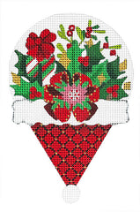 Melissa Shirley Designs Christmas Candy Cane Hat Needlepoint Canvas