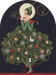 Melissa Shirley Designs Christmas Tree Lady Needlepoint Canvas