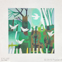 Melissa Shirley Designs Este MacLeod Picket Fence Needlepoint Canvas - 13M