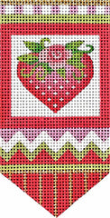 Melissa Shirley Designs Rose Heart Banner Needlepoint Canvas