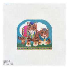 Melissa Shirley Designs Tigers with Scarves Needlepoint Canvas