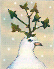 Melissa Shirley Designs Vicki Sawyer Green Buds Dove Needlepoint Canvas