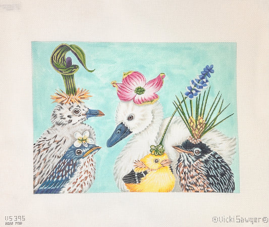 Melissa Shirley Designs Vicki Sawyer Spring Party Needlepoint Canvas