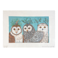 Melissa Shirley Designs Vicki Sawyer Winter Owls Needlepoint Canvas - 13M