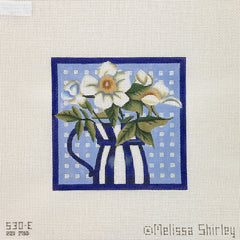 Melissa Shirley Designs White Rose Needlepoint Canvas