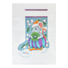 Melissa Shirley Designs Wood Mouse Stocking Needlepoint Canvas