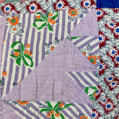 Mid Century Vintage Bear Paw Pinwheel Quilt