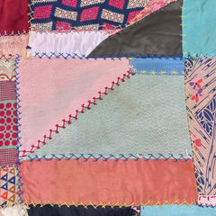 Mid Century Vintage Crazy Quilt - Dated 1950 and 1962