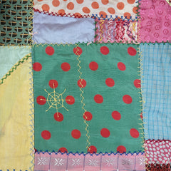 Mid Century Vintage Crazy Quilt - Dated 1950 and 1962