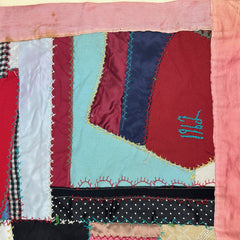 Mid Century Vintage Crazy Quilt - Dated 1950 and 1962
