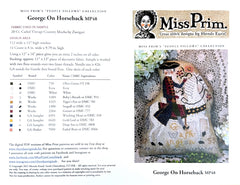 Miss Prim George Washington on Horseback Cross Stitch Pattern