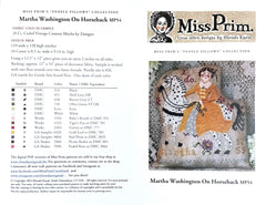 Miss Prim Martha Washington on Horseback Cross Stitch Pattern