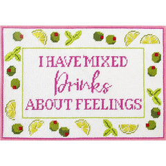 Needlepoint To Go Mixed Drinks About Feelings Needlepoint Canvas