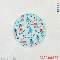 Mopsey Designs Sara Mease Soccer Players Needlepoint Canvas