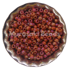 Murasaki Glass Seed Beads Size 11 - 1641 Orange Matte Iridescent