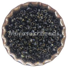 Murasaki Glass Seed Beads Size 15 - 4511 Black Picasso