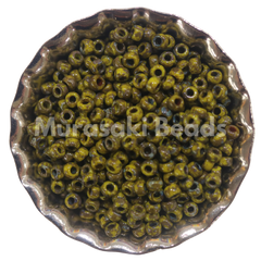 Murasaki Glass Seed Beads Size 15 - 4512 Yellow Picasso