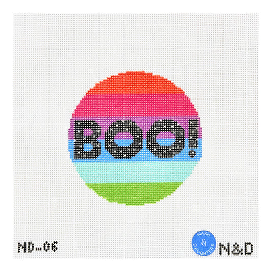 Nash and Daughters Needlepoint Colorful Boo Needlepoint Canvas