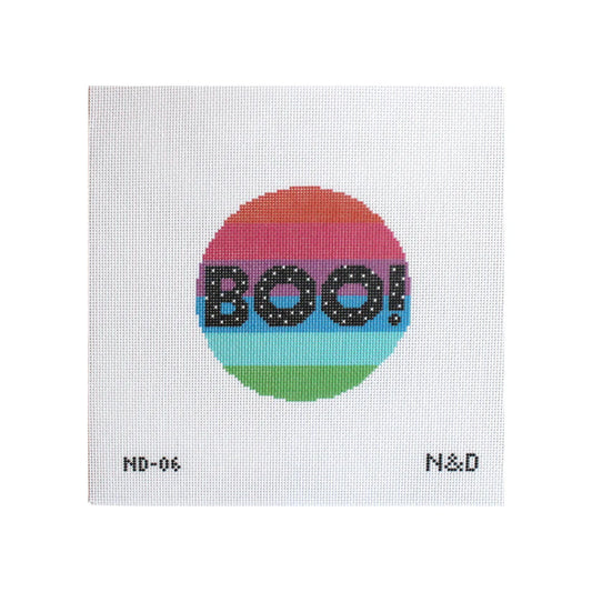 Nash and Daughters Needlepoint Colorful Boo Needlepoint Canvas