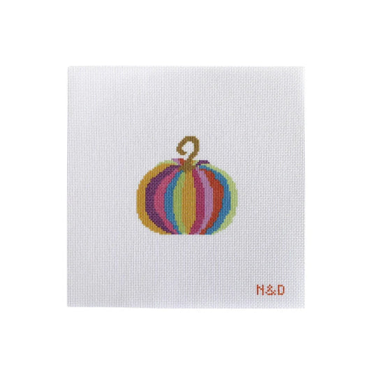 Nash and Daughters Needlepoint Colorful Pumpkin Needlepoint Canvas